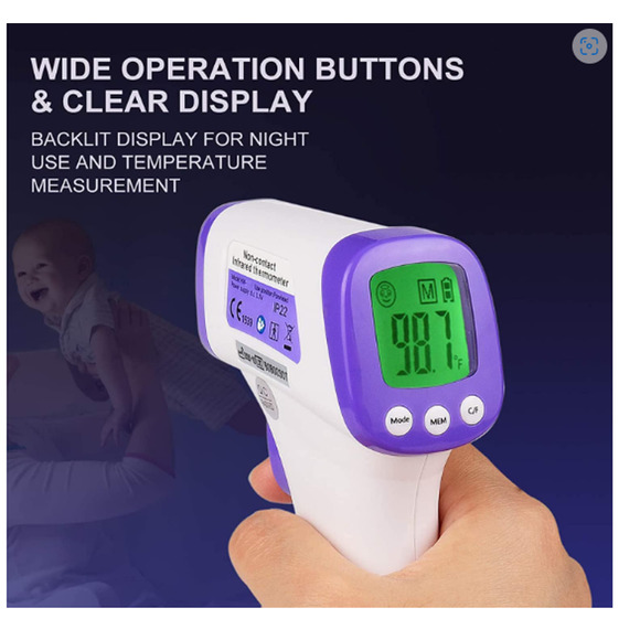 Infrared Thermometer for Adults, Non Contact Forehead Thermometer - New - Picture 4 of 4